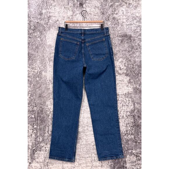 Abercrombie & Fitch Jeans 31 / 12 90s Straight Ultra High Rise Dark Denim Wash - Picture 2 of 7